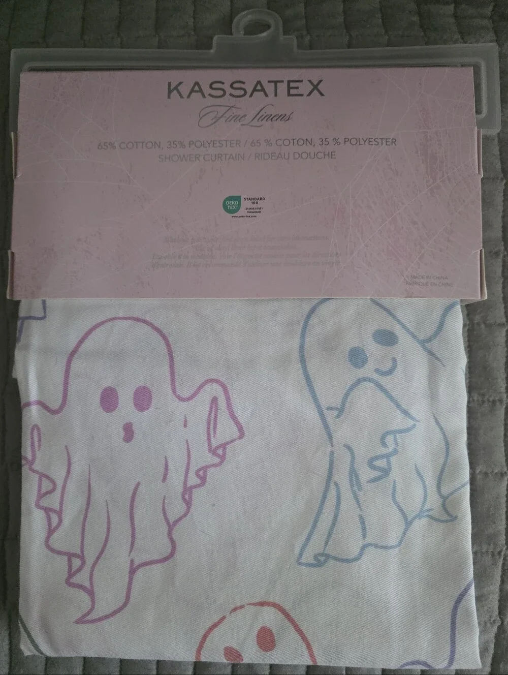 Kassatex Shower Curtain Halloween Ghost NWT